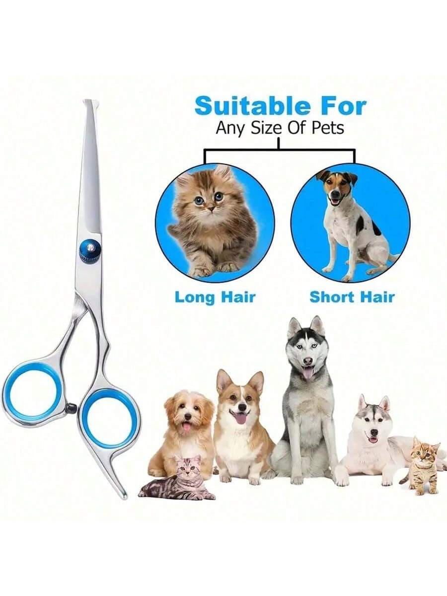 Professional Stainless Steel Grooming Scissors for Pets Dogs Cats #PetGroomingTools #DogCatGrooming #PetHairTrimming