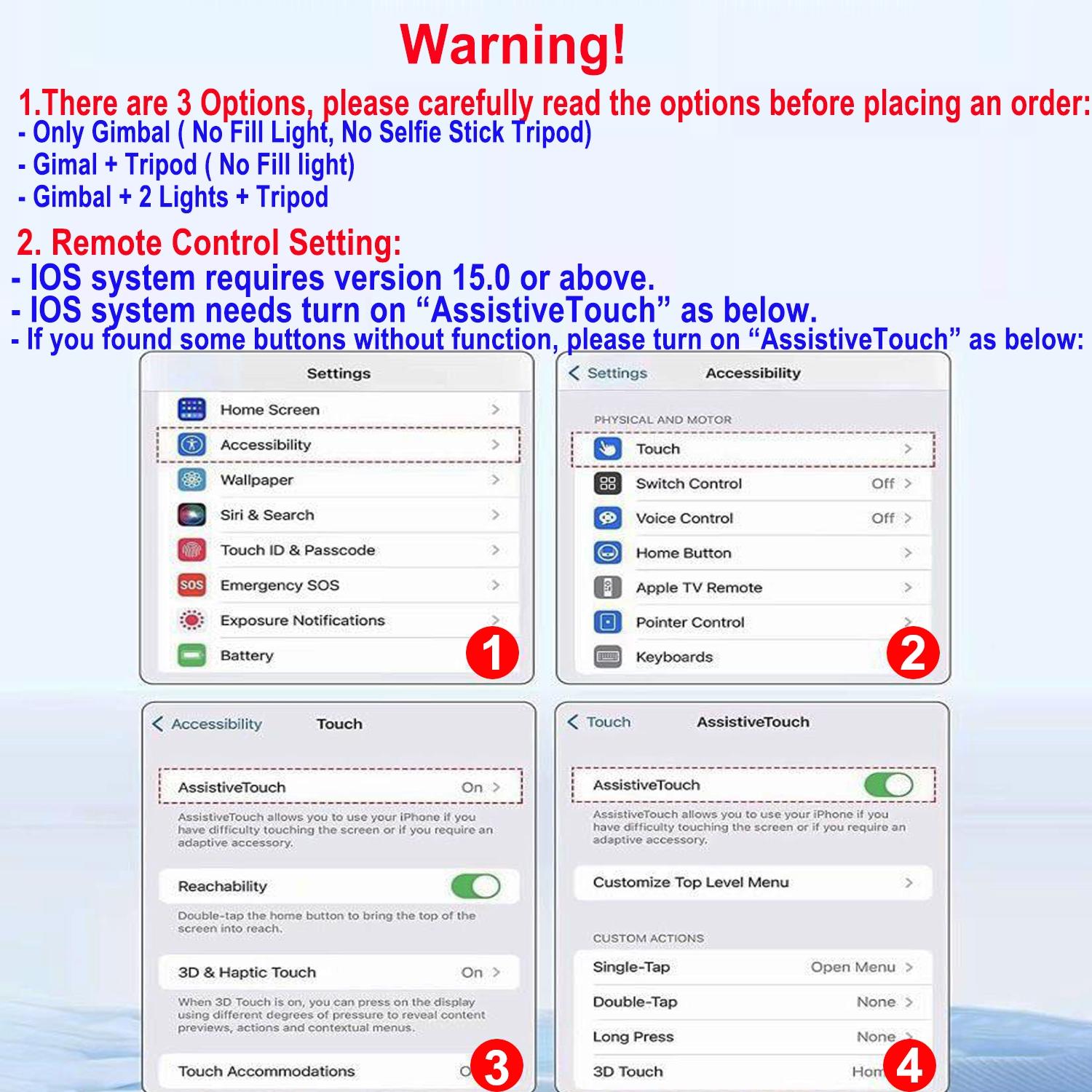 5 in 1 Face Tracking Gimbal with 70 Inch Tripod, Wireless Selfie Remote, Fill Light, 360 Degree Rotating Stabilizer for Video and Photography, Smartphone Vlogging Kit