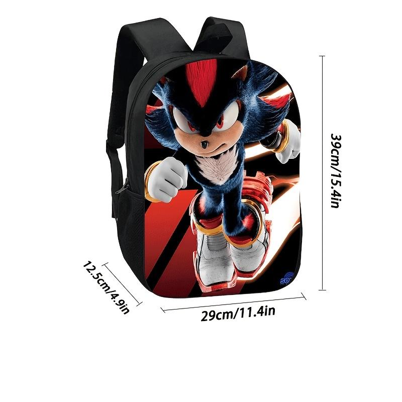Shadow the Hedgehog 3PCS Backpack Set, Cool Sonic Character Print School Backpack with Lunch Box & Pencil Case, Lightweight Durable Daypack for Kids Teens, Ideal Gift for Sonic Fans Shadow the Hedgehog 3PCS Backpack Set, Cool Sonic Character Print School Backpack with Lunch Box & Pencil Case, Lightweight Durable Daypack for Kids Teens, Ideal Gift for Sonic Fans