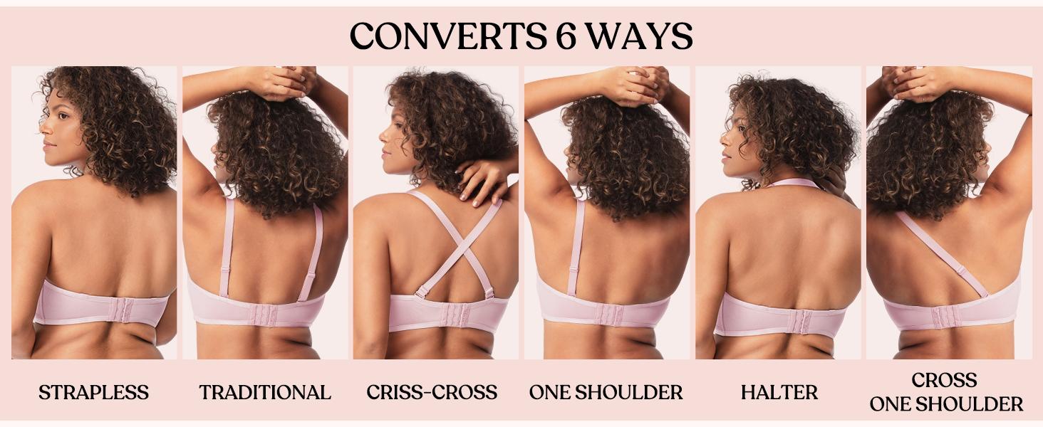 HSIA Bella Women's Convertible Strapless Minimizer Bandeau Bra Underwire Unlined for Large Bust SpringStatements