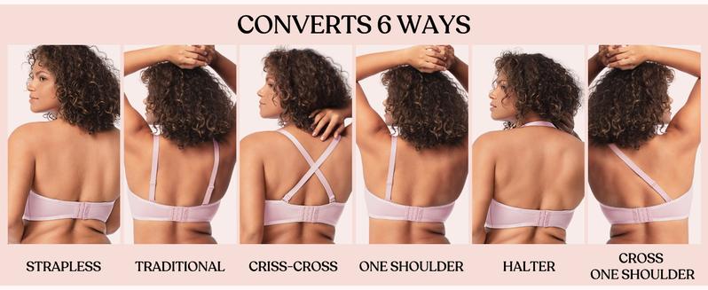 HSIA Bella Women's Convertible Strapless Minimizer Bandeau Bra Underwire Unlined for Large Bust