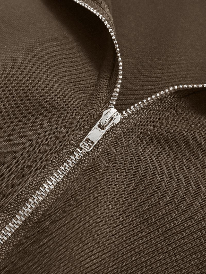 Women's Half-Zip Stand Collar Drawstring Short Sweatshirt, Comfortable and Stylish Pullover for Spring & Fall