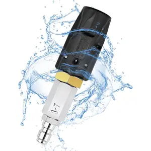 Adjustable Downstream Soft Wash Nozzle, Twist Nozzle 0 to 60° spray pattern with Low to High Reach, for elevated areas and hard to reach, for use with Pressure Washer 3-7 GPM