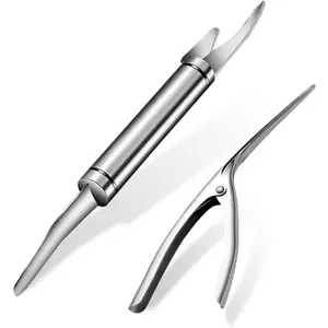Shrimp Deveiner Tool and Peeler Set Multifunctional Shrimp Deveining Tool Efficient Shrimp Peeler and Deveiner Tool Portable Shrimp Cleaner Shrimp Knife for Easy Shrimp Deveining