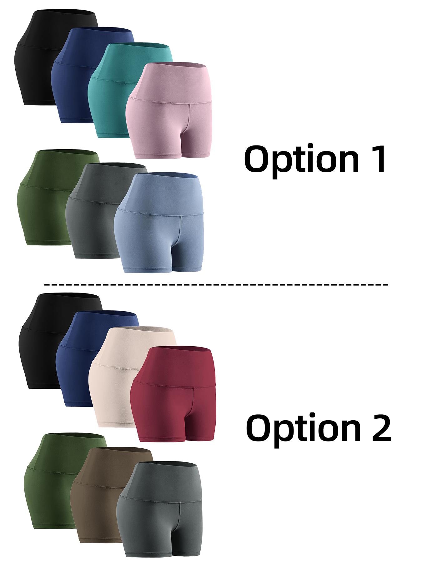 CHRLEISURE 3/ 7-Piece High Waisted Outdoor Yoga Shorts Running Fitness Shorts Biker Shorts Gym  Women Sports Shorts volleyball workout outfit