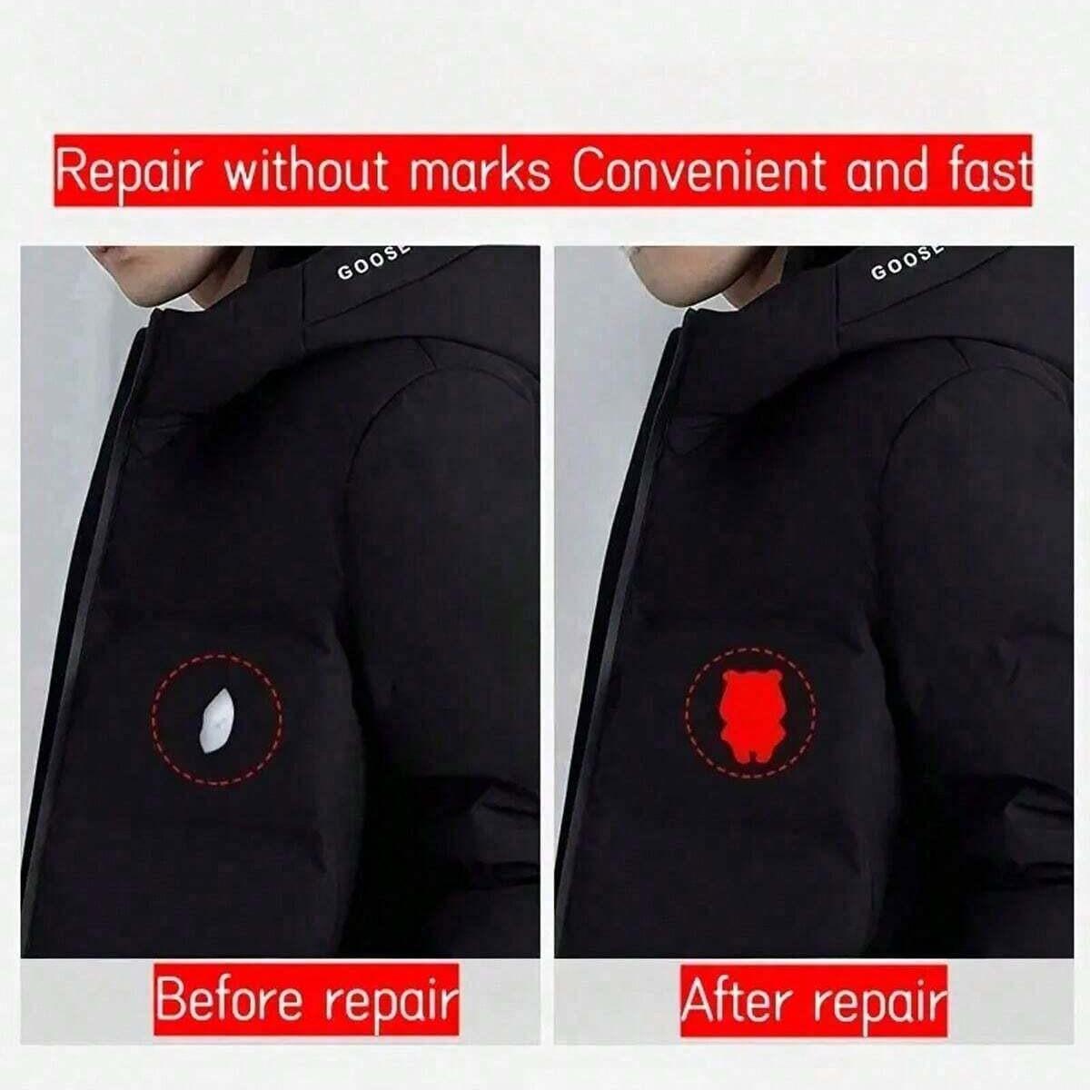Waterproof Multi-Pattern Cartoon Self-Adhesive Patches, Down Jacket Repair and Decoration, Large Fabric Stickers for Down Jackets