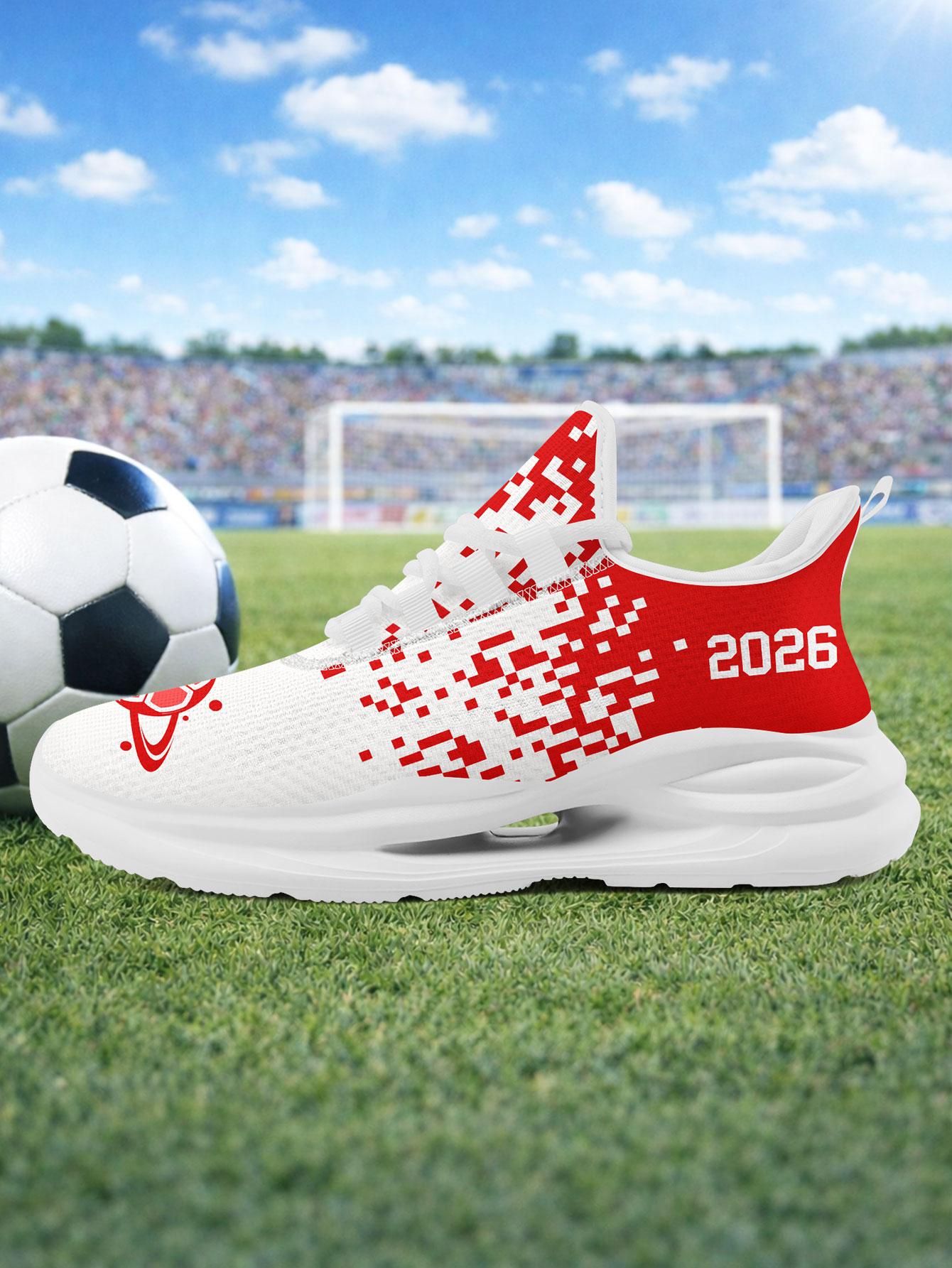 COOLCUSTOMIZE Men's SUI 2026 Soccer Pixel Art  Sports Shoes, Stylish Breathable Running Sneakers, Casual  Footwear