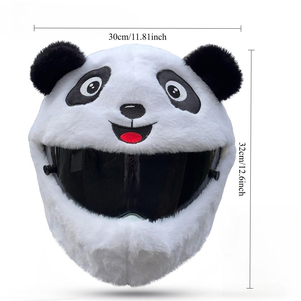 Cute Panda Motorcycle Helmet Cover, Soft Comfortable Easy to Wear, Prevents Helmet Wear, Ideal for Riding, Festive Parties