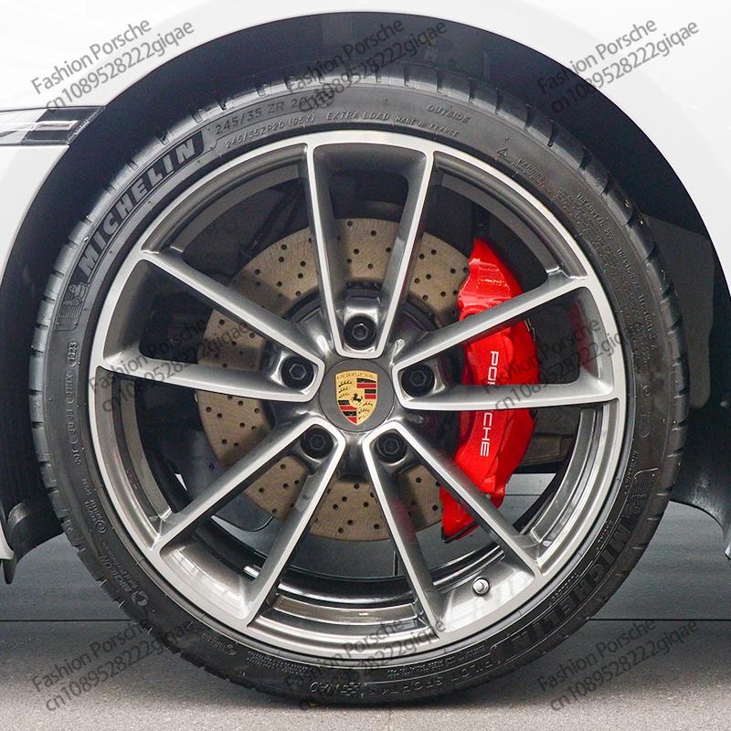 4Pcs 65/76mm Car Wheel Center Hub Cap For PORSCHE PANAMERA TAYCAN Macan 2023-2025 Spyder Carrera Boxster Cayman Cayenne 971 911 718 Car Decoration Accessories