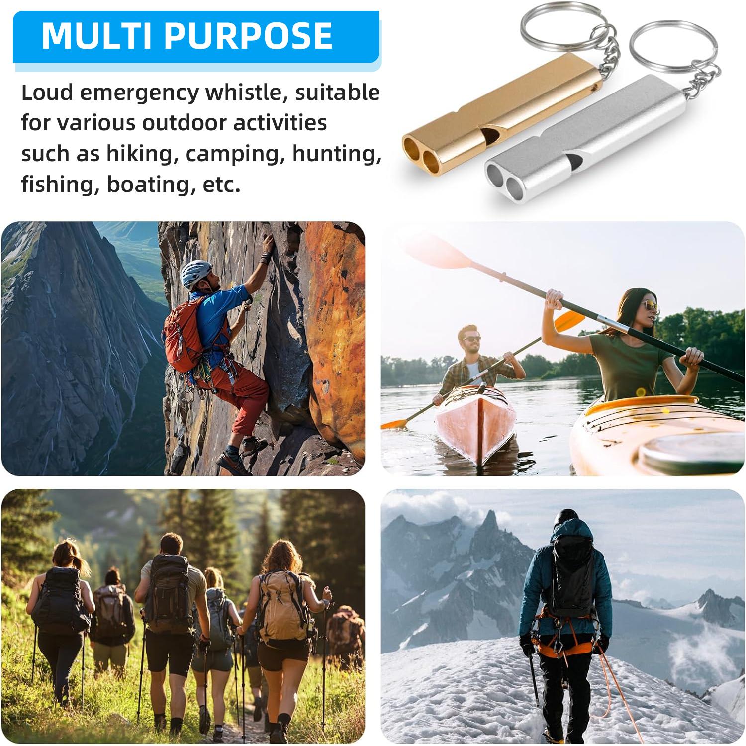 5 Pcs Emergency Survival Whistle,Safety Whistle Survival,Super Loud Emergency Survival Whistle with Keychain Whistle Hiking Accessories for Outdoors,Mountaineering,Boating and Signalling