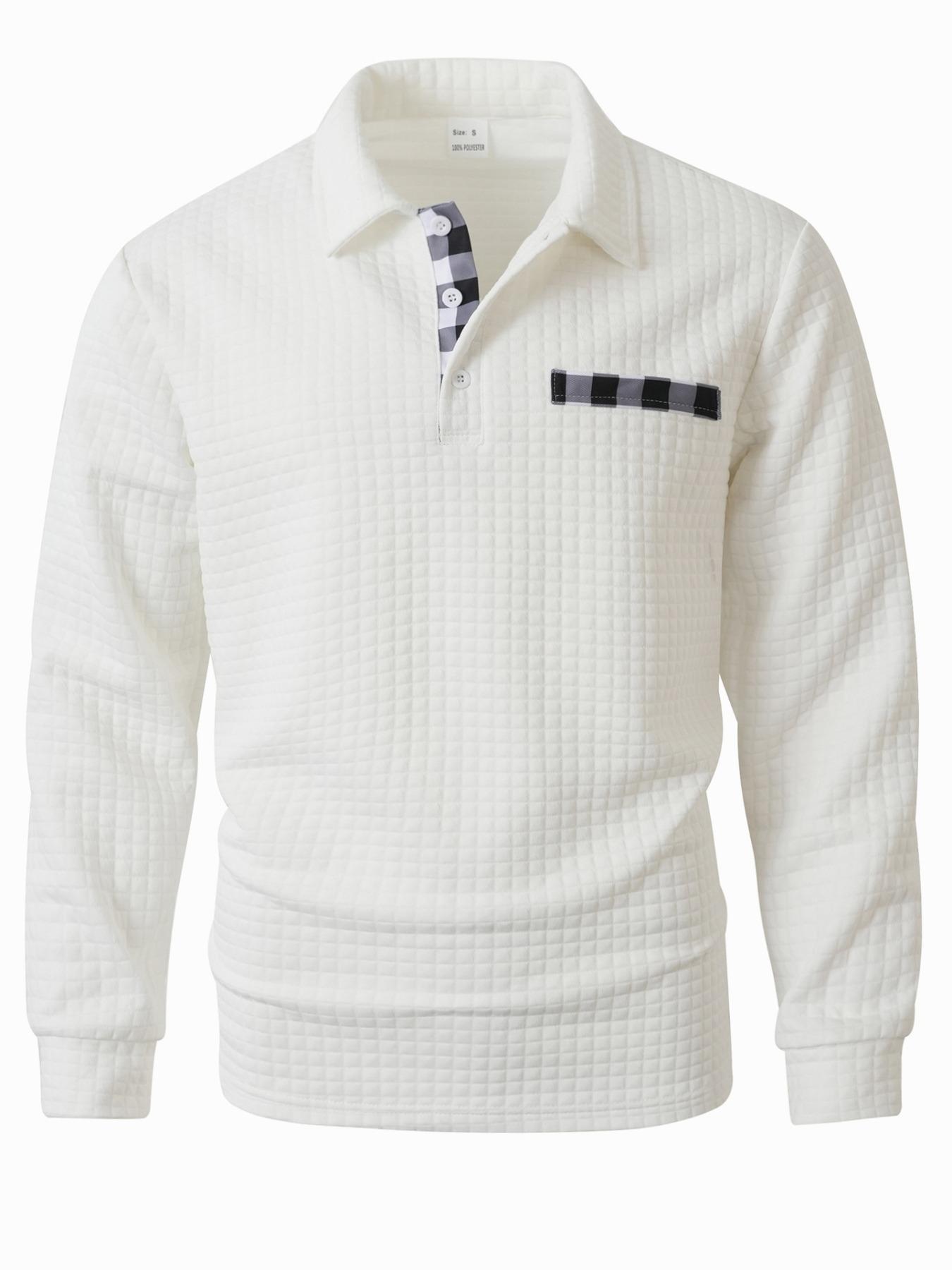 A new men's autumn and winter knitted crew neck long sleeve sweatshirt, suitable for daily wear, vintage half button design, casual and versatile trend simple pullover, is a must-have item in men's wardrobe.