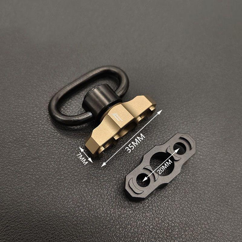 High-Quality Metal Quick Release Sling Buckle, Multi-Purpose Single-Hole 1&2 Point Sling Ring for Outdoor Sports, Cameras, Bags & MOLLE Bags