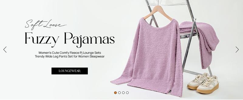 MEROKEETY Women's Fall Pajama Set Fuzzy Fleece 2 Piece Loungewear Off Shoulder Sweater Tops Wide Leg Pants Matching Outfits