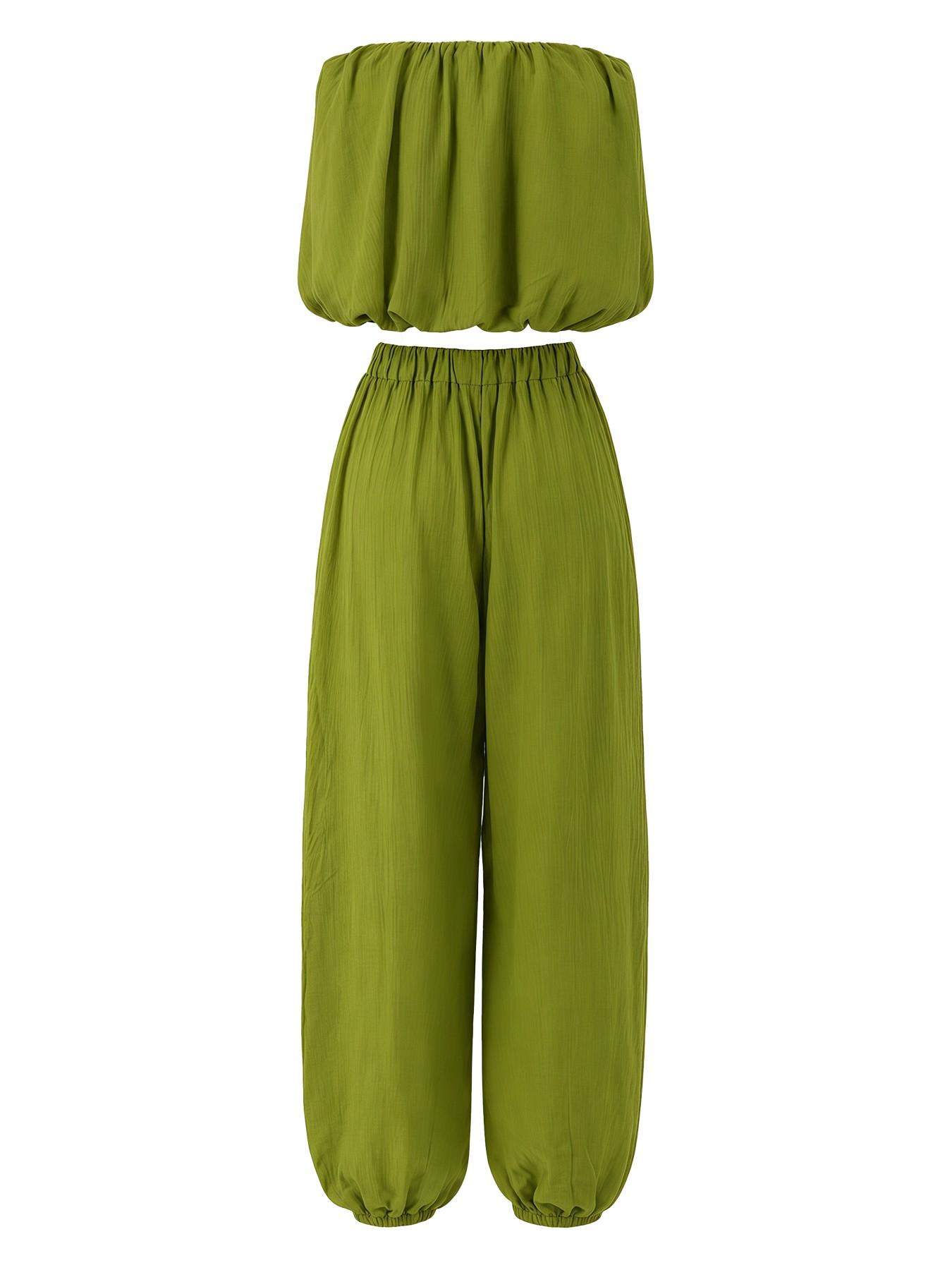 Short Sleeve Top and Wide Leg Pants Set, High Waist Two-Piece, Slimming, Fit and Breathable, Casual Chic Fashion Summer Essential, Clothes, Comfy Summer Sets