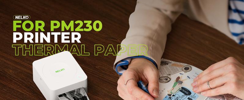 Genuine Self-Adhesive Thermal Printer Stickers, Compatible with PM230 Mini Sticker Printer, 54mmx3.5m, Only 3 Rolls Tape