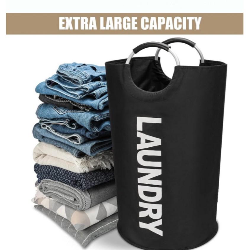 Extra Large Laundry Storage Bag, Durable Foldable Laundry Basket, Toy Organizer, Sturdy Clothes Bin with Cushioned Handle