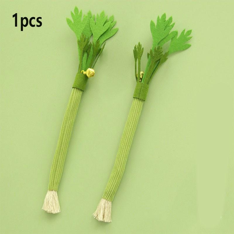 Original Realistic Celery Cat Toy with Bell, Durable Chewable Cat Toy, Pet Supplies Wholesale, Cat Toy Wood Carrot Mimic, Cat Entertainer