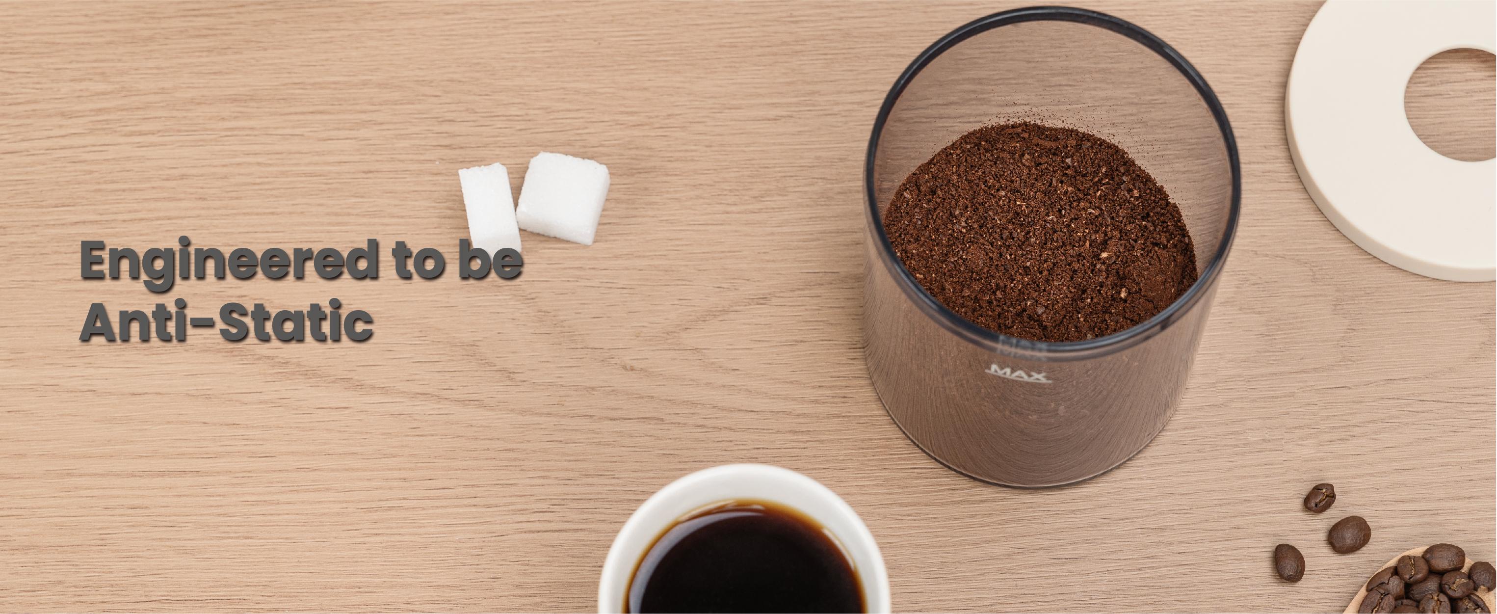 【Springtok】Gevi Electric Coffee Grinder | 35 Grind Settings | Conical Burr for Espresso, Drip, French Press & More | Anti-Static Design, White