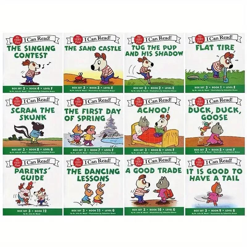 English Language Learning Book Set, Natural Reading Skills Development, Short & Long Vowel Sounds, Basic Grammar Practice, Educational Gift