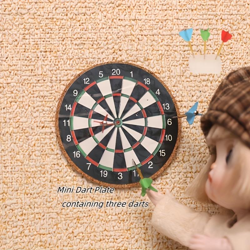 Miniature Dart Board Set with 3 Darts - Perfect for Party Games, Home Decor & Dollhouse Displays Darts Sets
