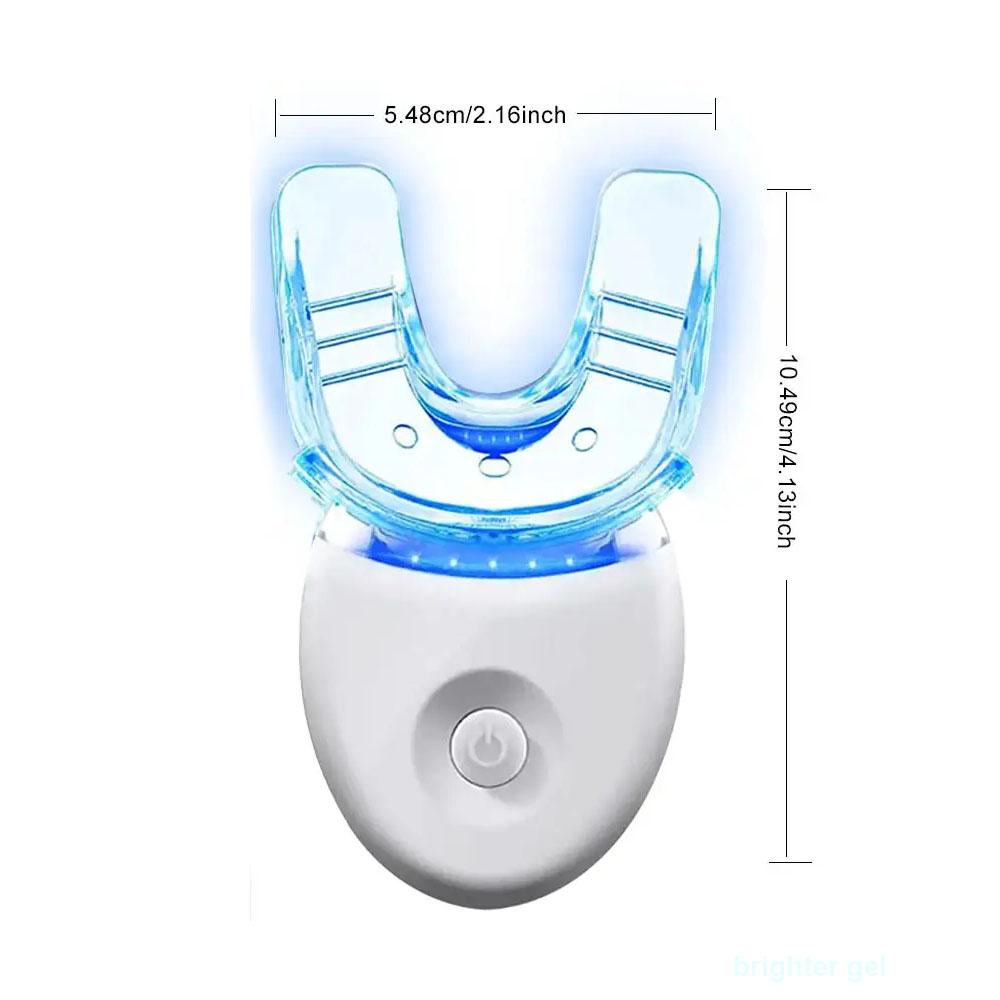 Led Teeth Brightening Kit, Teeth Brightener, 1 Set Led Teeth Brightening Device Kit Including 5 X 3ml Carbamide Peroxide Teeth Gel, Easy To Use, Perfect for Parents, Girlfriend/boyfriend