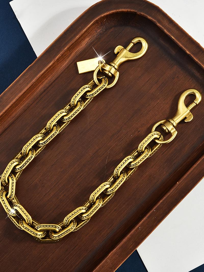 Exquisite and compact popular versatile chain, retro bag decoration shoulder chain with embossed design, detachable, lightweight and easy to carry, fashionable shoulder strap chain, can be held in hand, Wallet Chain