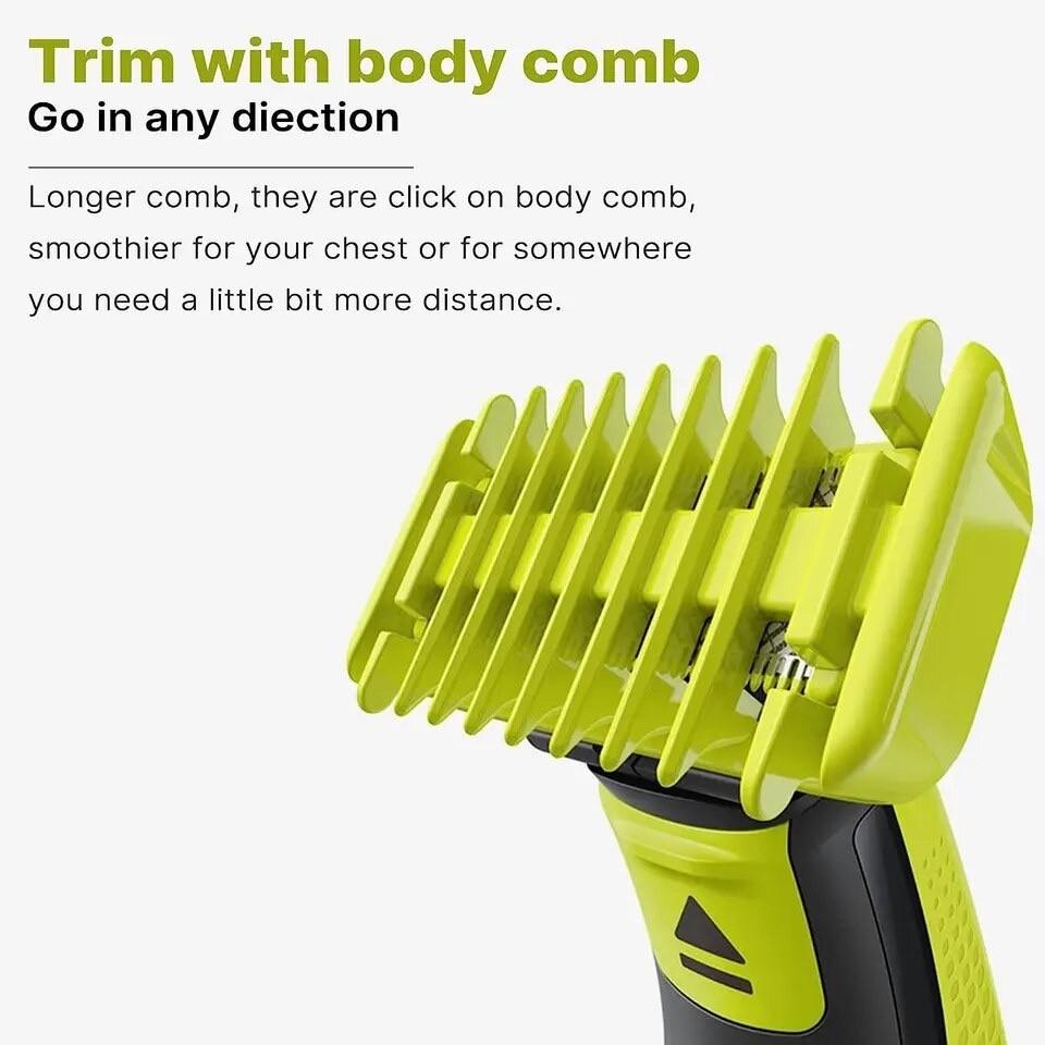 Adjustable Trimming Comb for Single Blade Razor, Small T-Shape Blade Guide Set, Includes Nose Hair Replacement Heads, Basic Beauty Tool, Hair Trimmer
