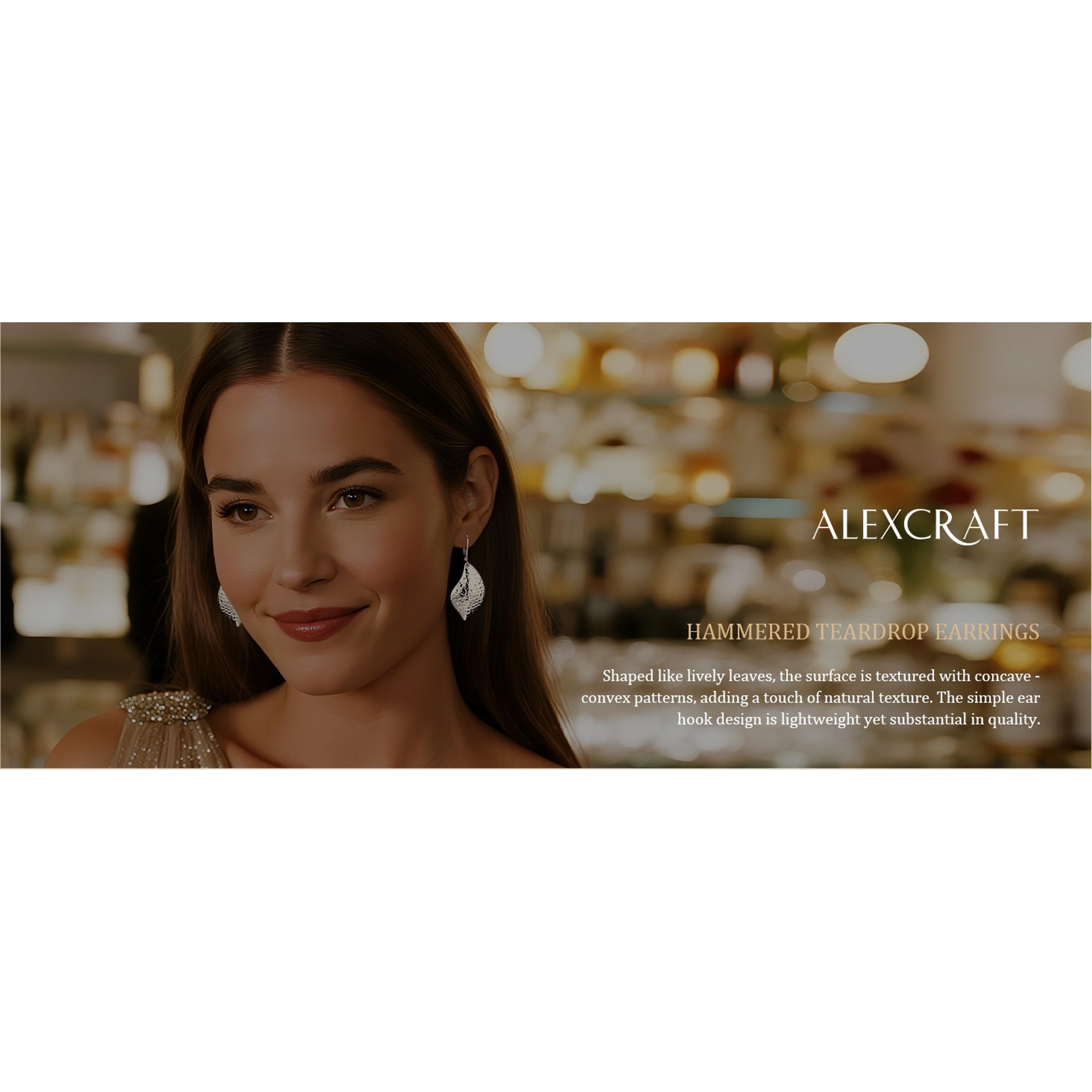 Leaf Gold Drop Earrings for Women Lightweight Hypoallergenic 14K Gold Plated Silver Dangle Earrings Trendy French Leverback