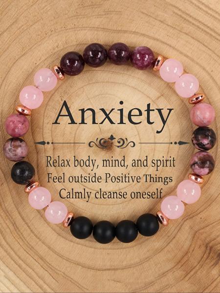 Natural Stone Garnet Bracelet for Women, Anxiety Relief Friendship Jewelry Gift, Relaxing Hand Chain Accessory for Friends