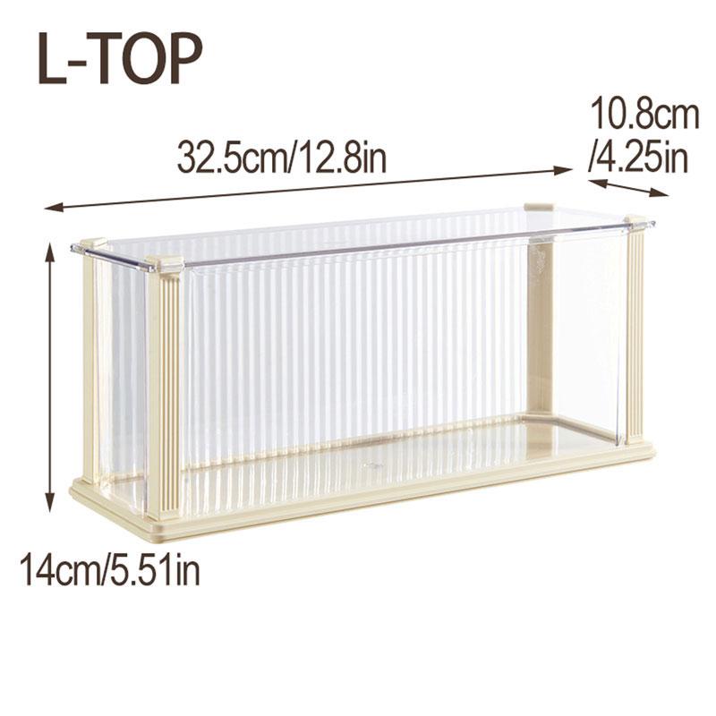 Desktop Storage Box Display Case, Roman Column Style, Stackable, Dustproof Moisture-Proof, Doll Figure Collection Showcase