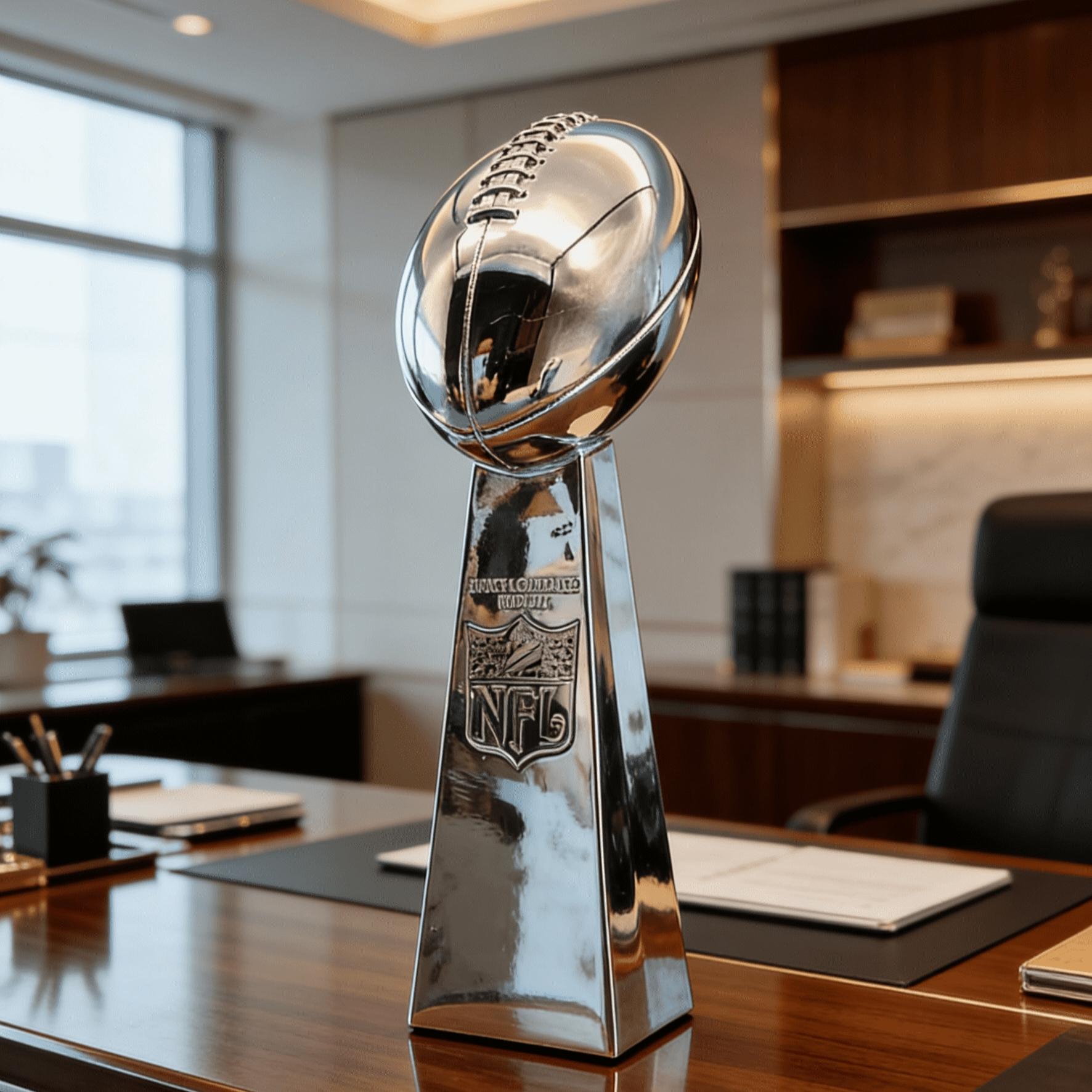 American Football Trophy Model Fan Memorial Collectible, Sports Award Ornament, No Precious Metal Plating, Perfect Gift for Fans