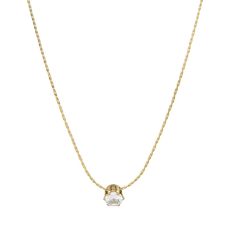 A new six claw diamond pendant necklace, with a high-end and niche light luxury style. The six claw diamond pendant features exquisite and sparkling details, and the long collarbone chain design is suitable for summer jewelry scenes. Suitable for women's