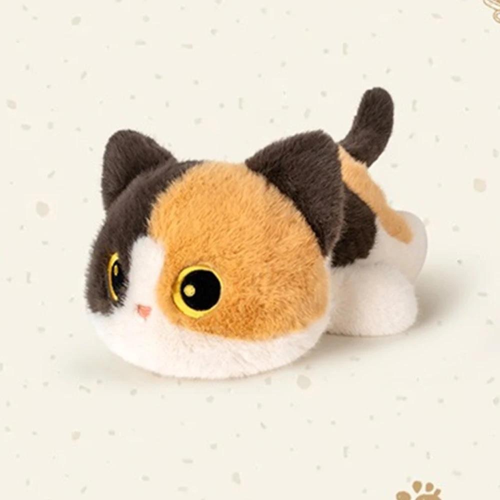 25cm Black Siamese Cat Plush Toy - Cartoonish, Artificial Touch, Soft Stuffed Kitten Doll - Kids Birthday Gift