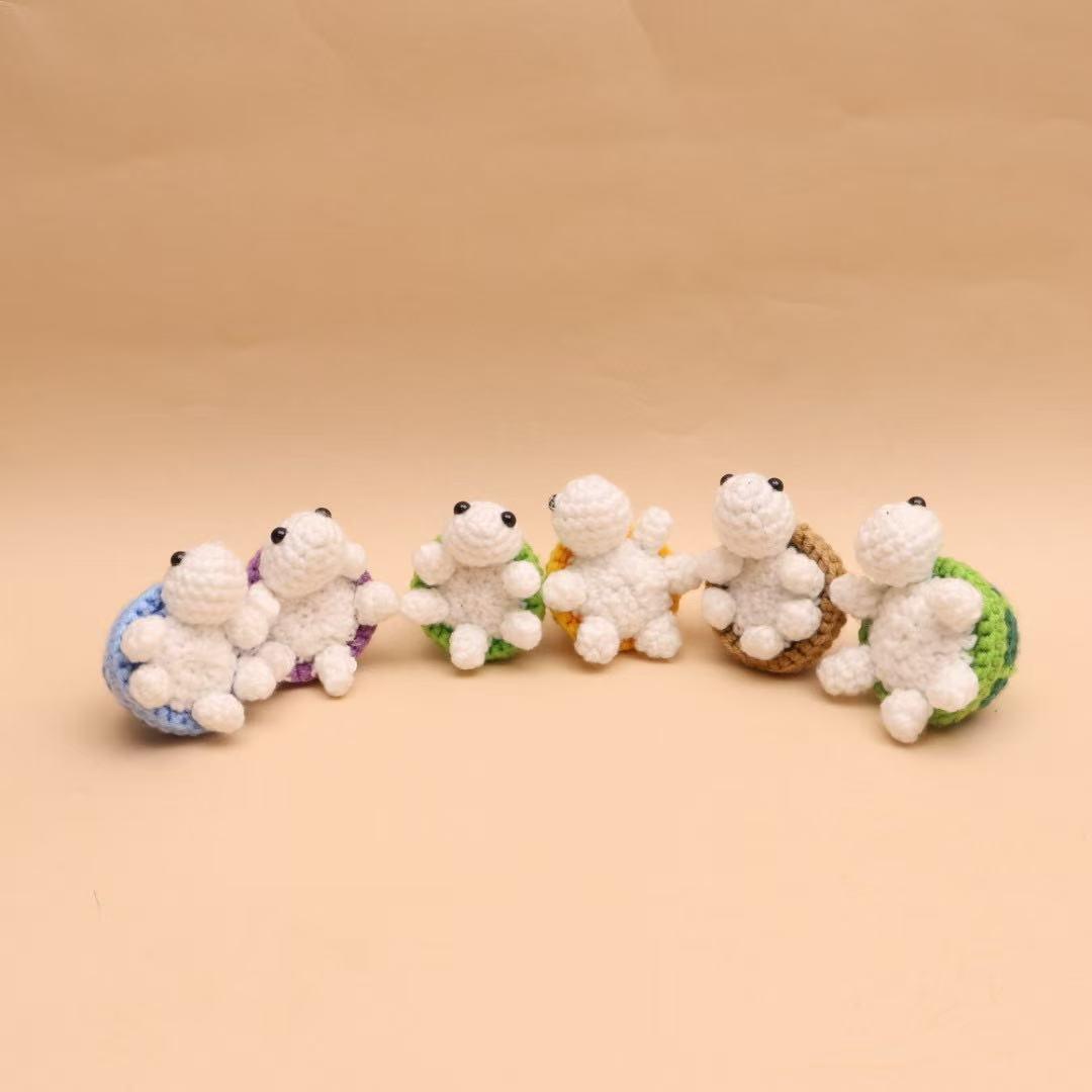 Cute Knitted Turtle Doll Desktop Ornament, Creative Mini Cartoon Turtle Figurine, Adorable Hanging Decoration, Desk Decor