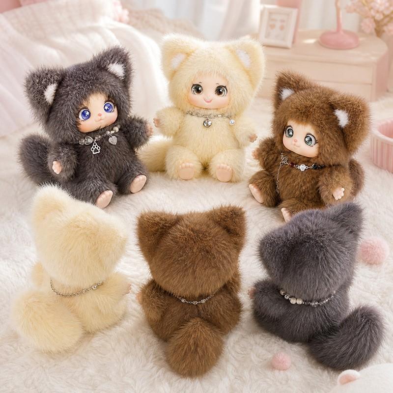 Cute Fox Plush Doll Series, Adorable Vinyl Plush Gift for Fans and Collectors, Fun Collection Item for Kids and Adults