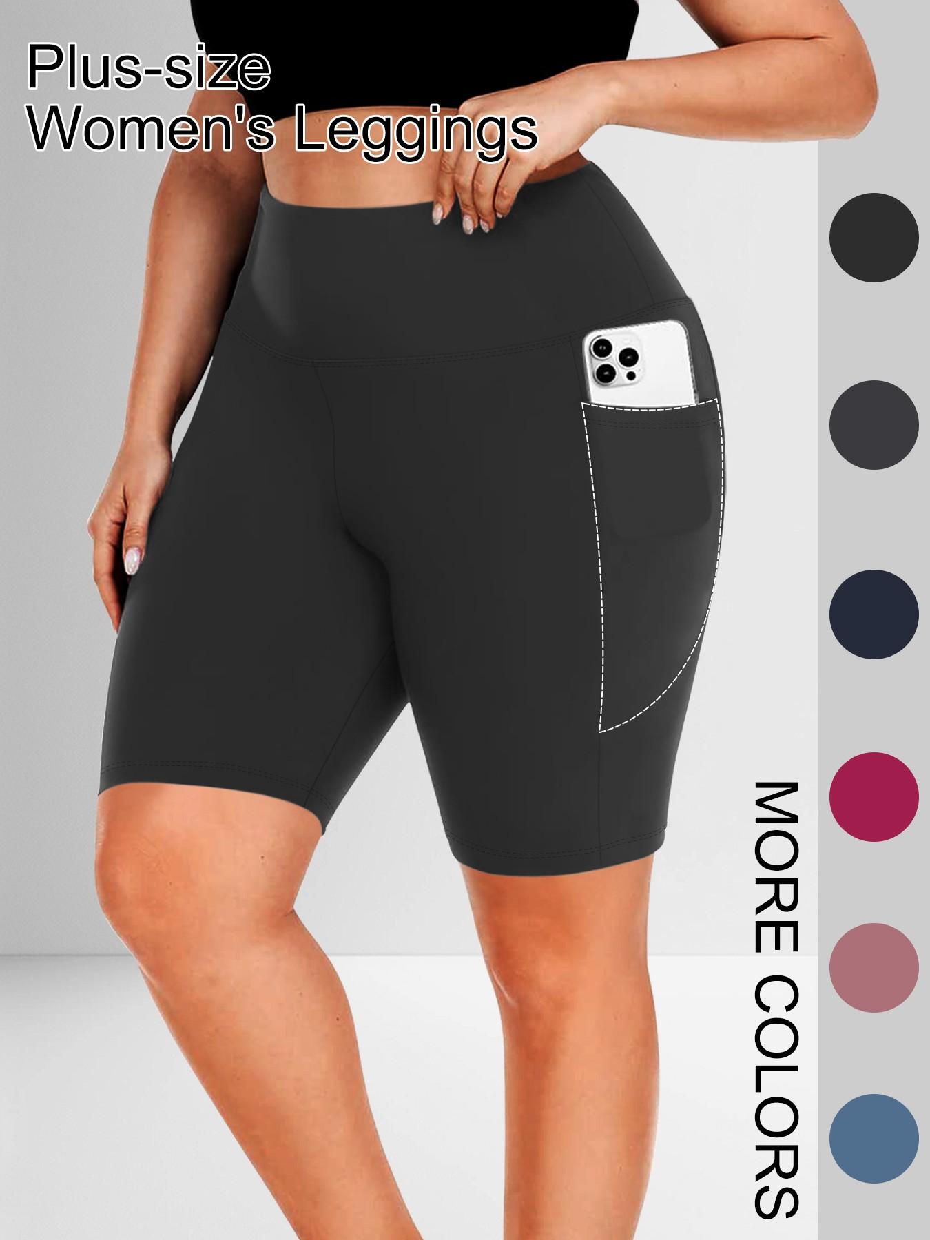 High Waist Pocket Tight Shorts, Crescent Shape Side Pockets, High Elasticity Four-Way Stretch Fabric, Soft Like Butter, Multi-Color Options, High Waisted Shorts