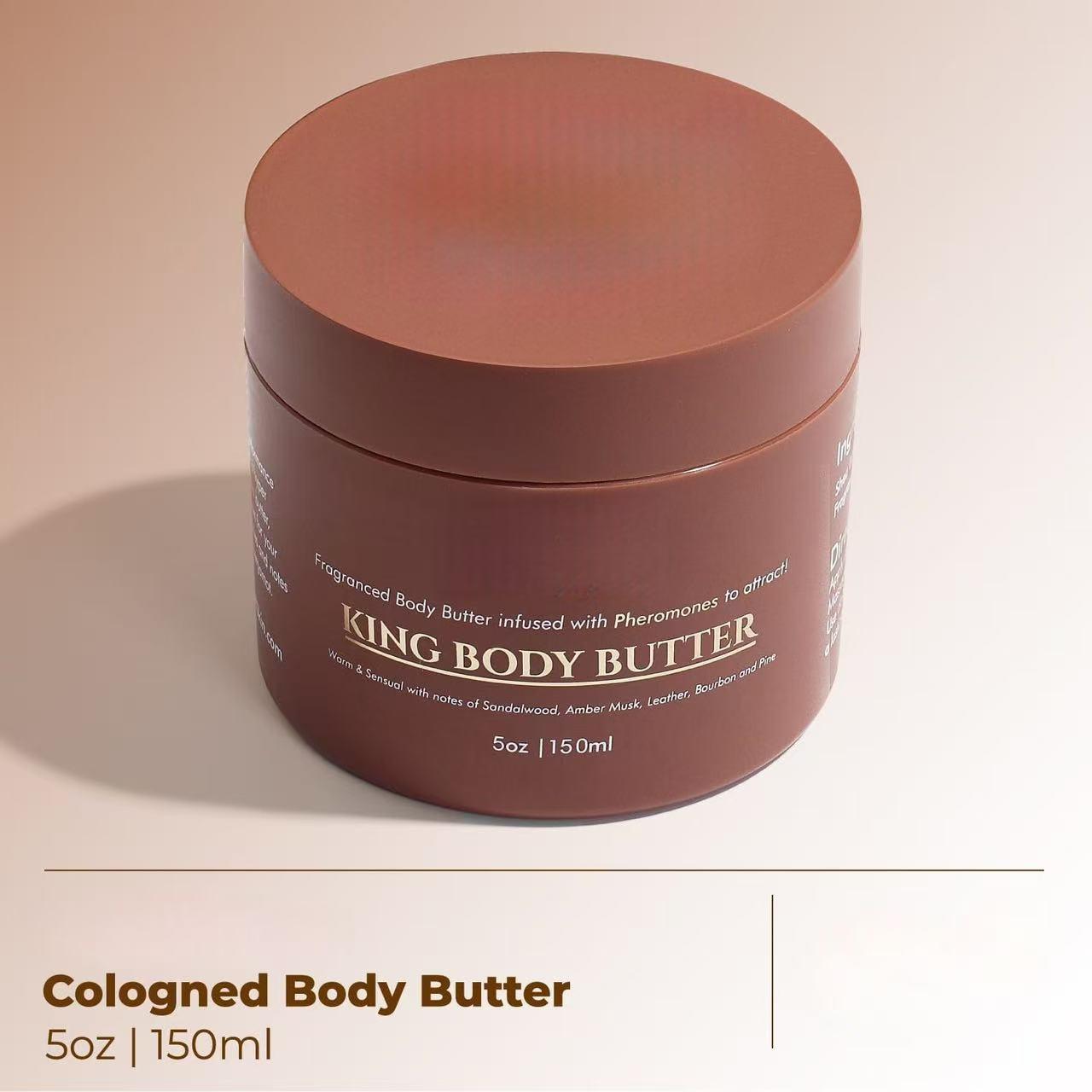 King Cologne Body Butter Deep Hydration & 24H Moisture | Luxury Skincare Must-Have for Glowing, Soft Skin | Perfect for Your Body Care & Self-Care Routine