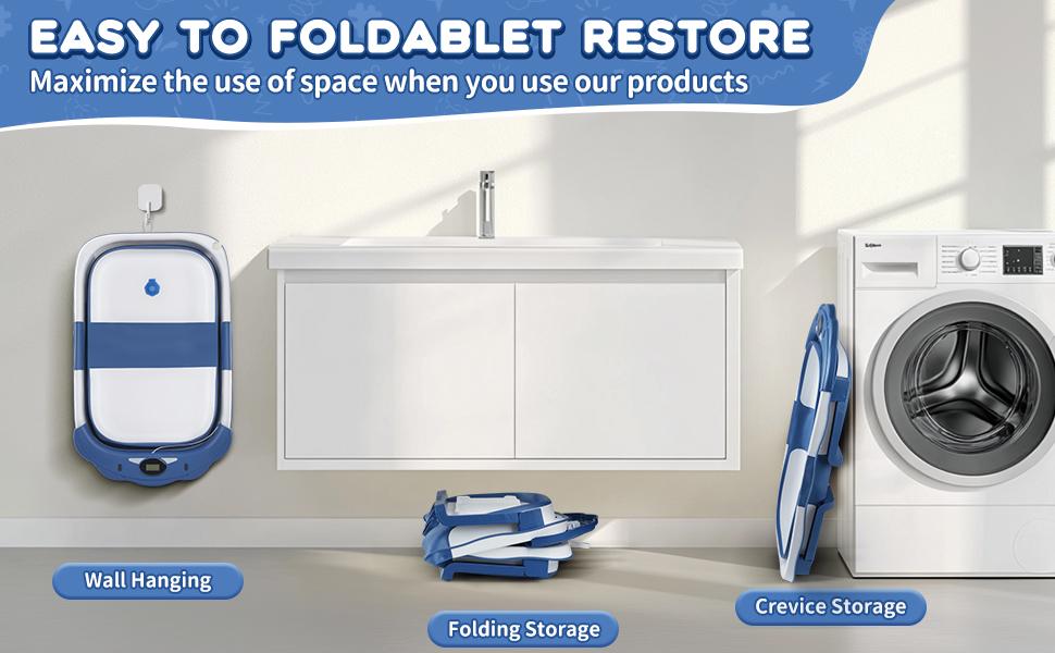 Baby Bathtub,Collapsible Baby Bath Tub with Thermometer & Soft Floating Cushion,Portable Travel Baby Bathtubs for Newborns to Toddlers 0-36 Months(Crab Gray) Swing Seat