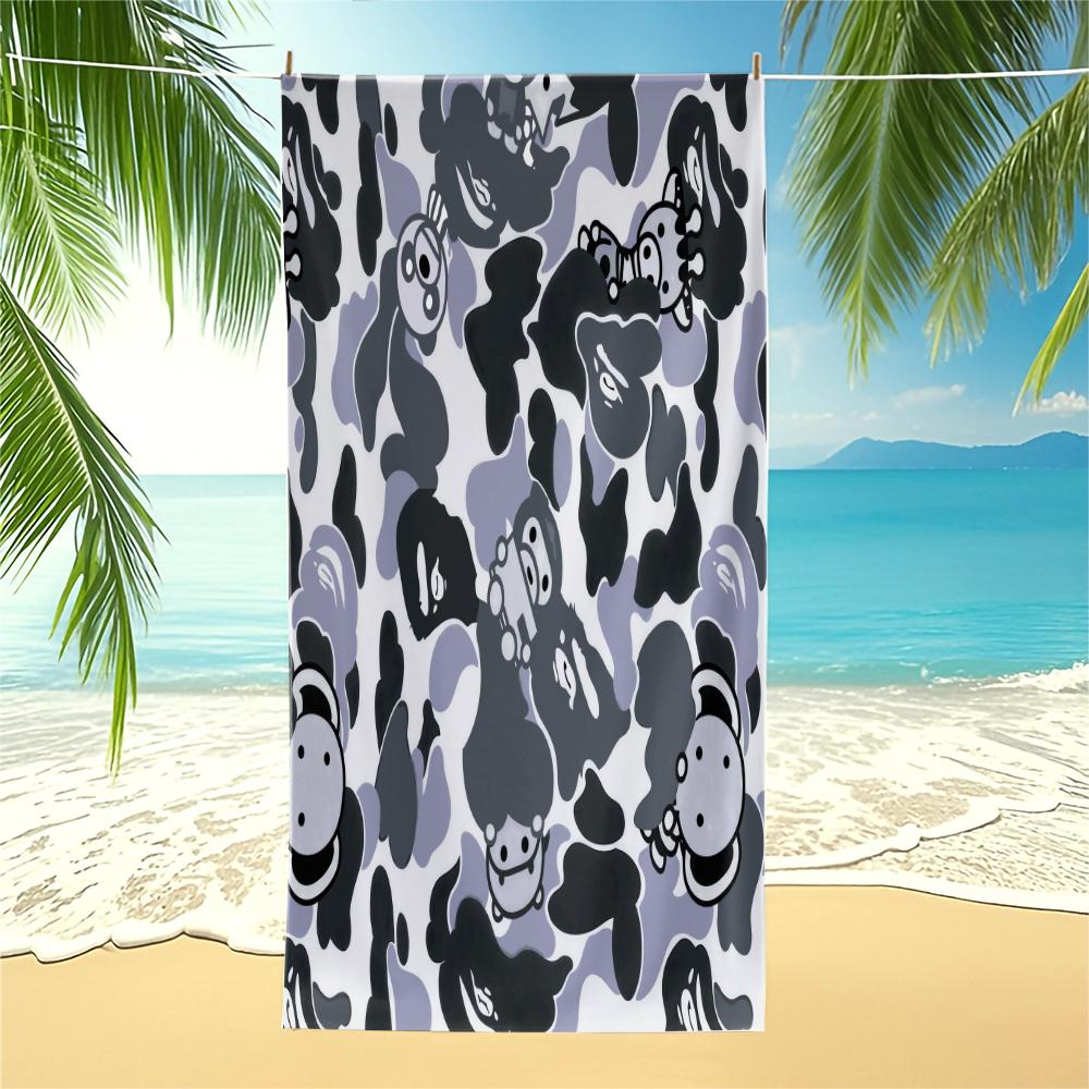 1Pc Classic Camouflage Beach Towel, High Density & Breathable, Super Absorbent Quick-Drying And Non-Sticky, Lightweight And Easy to Fold, Towel for Outdoor Beach, Camping And Swimming