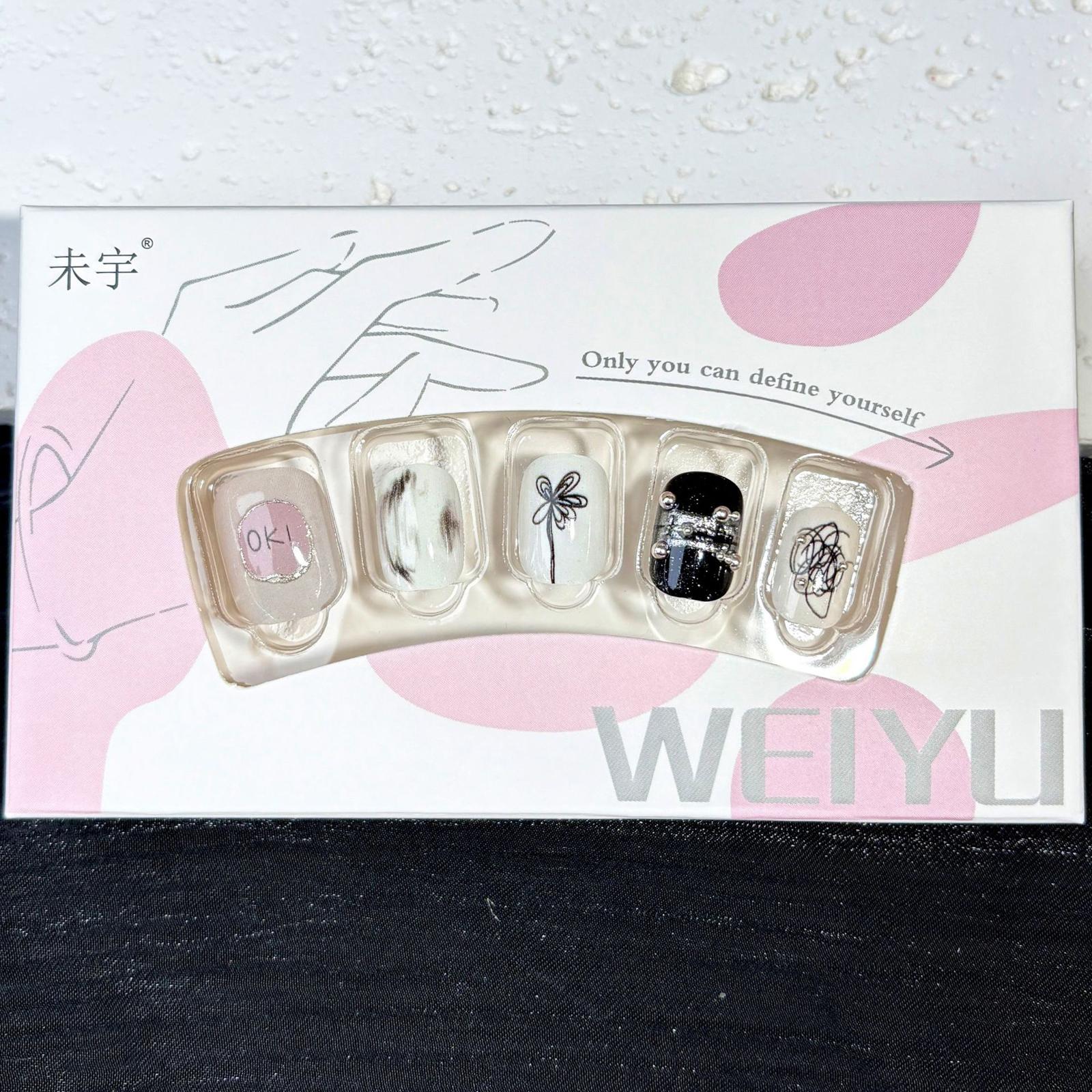 Luxury Nail Freedom! Edgy Graffiti Exquisite Hand-Painted OK!Fine Press On Fake Nails, Get Baddie Nails In 5 Mins, No Salon Needed