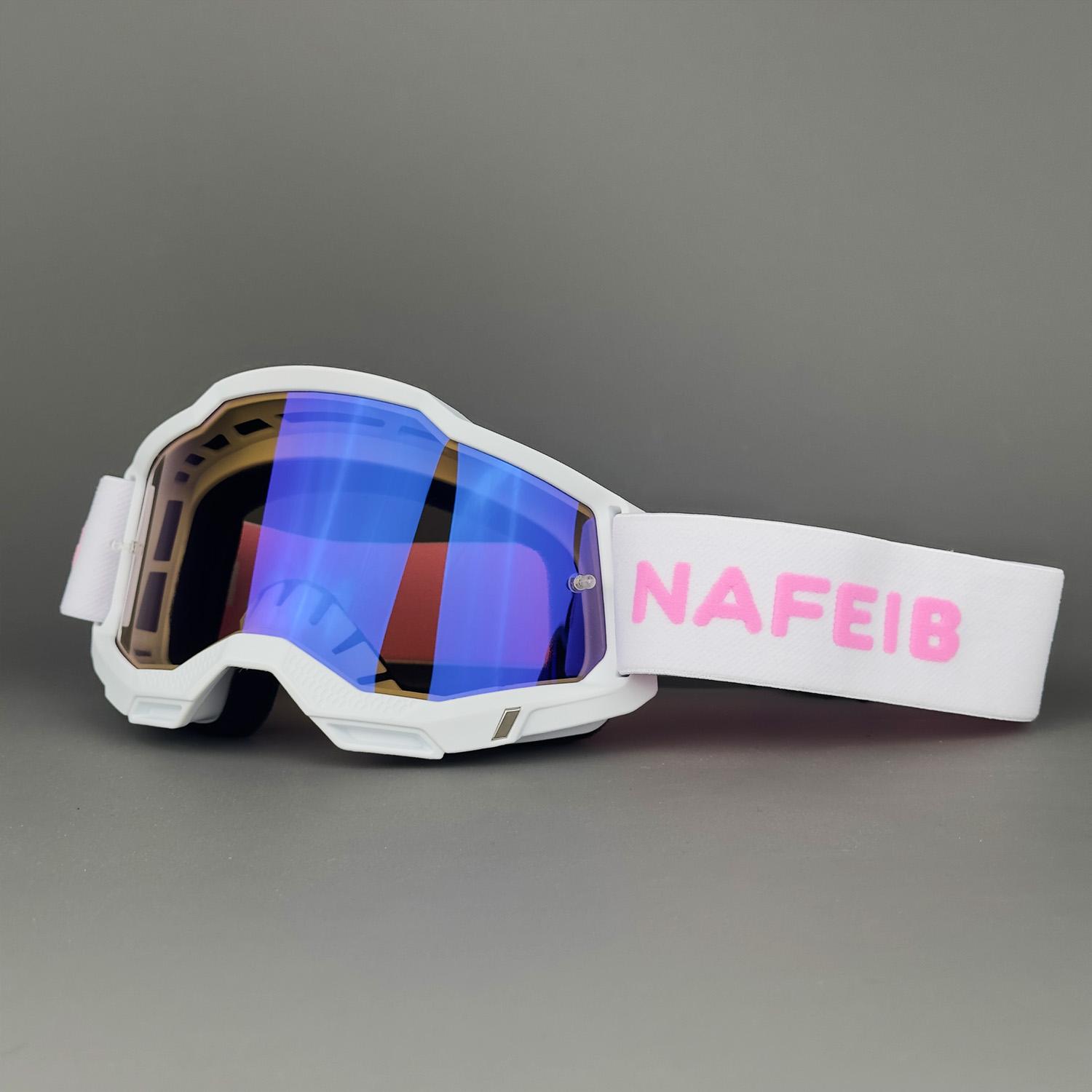 NAFIEB High-Performance OTG Goggles: Compatible with Prescription Glasses, Scratch/Dust Resistant, Airflow System, Secure, Adjustable. For Riding, Skiing. Ideal Holiday Gift.