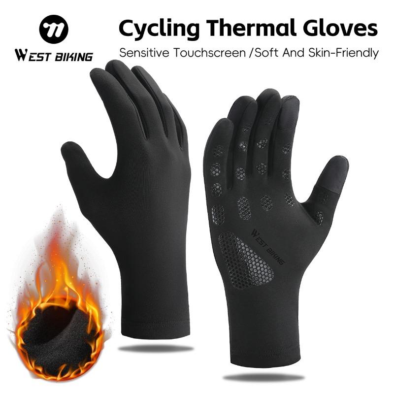 WEST BIKING Winter Gloves.Highly Elastic Soft And Skin Friendly Outdoor Sports Gloves,Touch Screen Windproof Thermal Gloves,Full Finger Anti Slip Design for Ski Scooter Motorcycle Bike Cycling