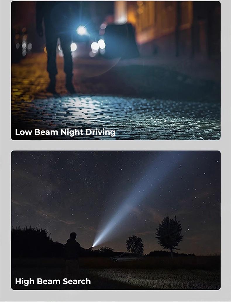 Dohelly 15-in-1 International Rescue Signal Light, Multi-Functional Outdoor Flashlight, Car Emergency Window Breaker and Cutter, 15Lighting Modes, Rechargeable and Retractable Flashlight, Suitable for Camping, Emergencies and Christmas Gifts