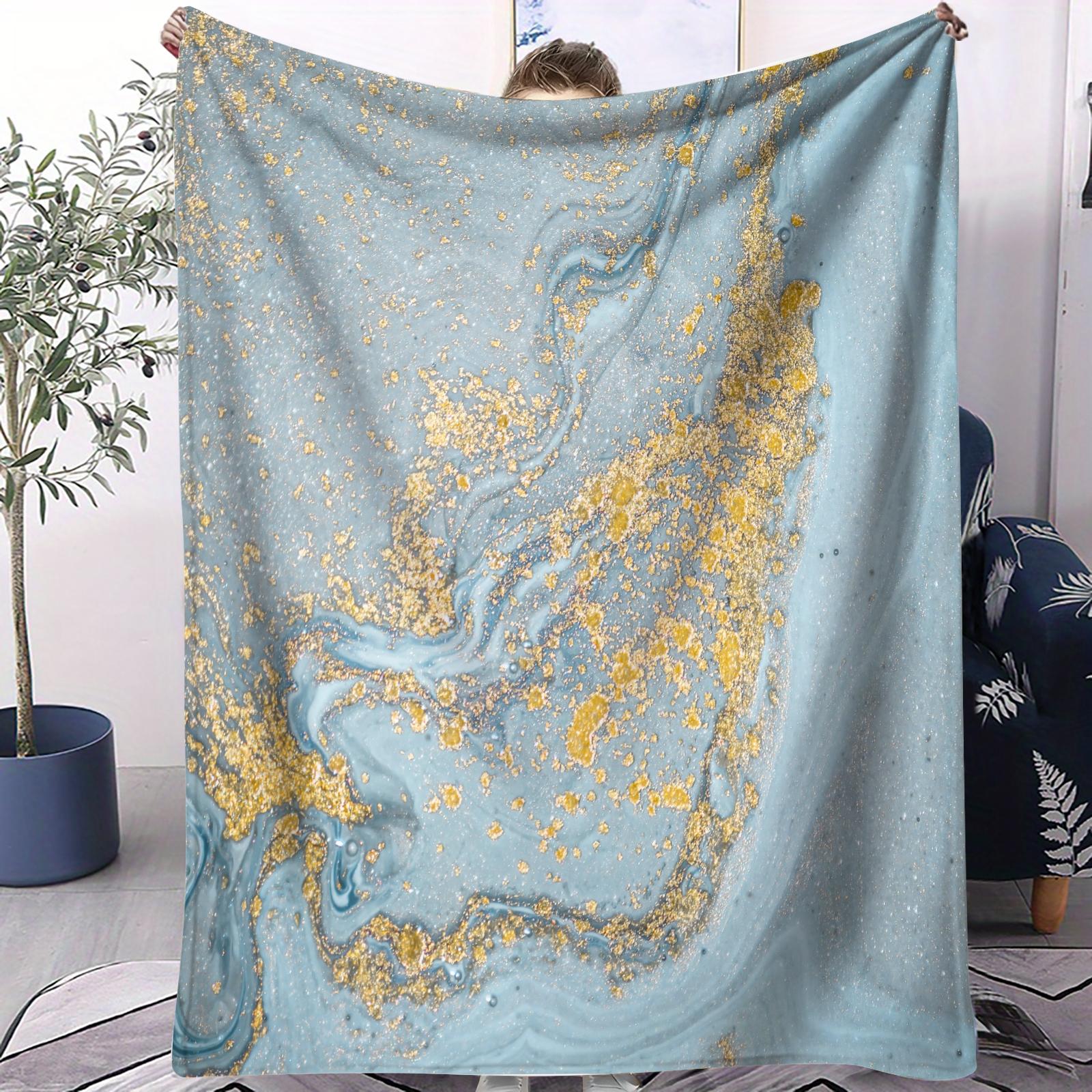 Marble Ink Print Blanket, Soft Warm Breathable Comfortable Skin-Friendly, Multiple Styles Available, Suitable for All Ages, Sofa Bed Use, Ideal Gift