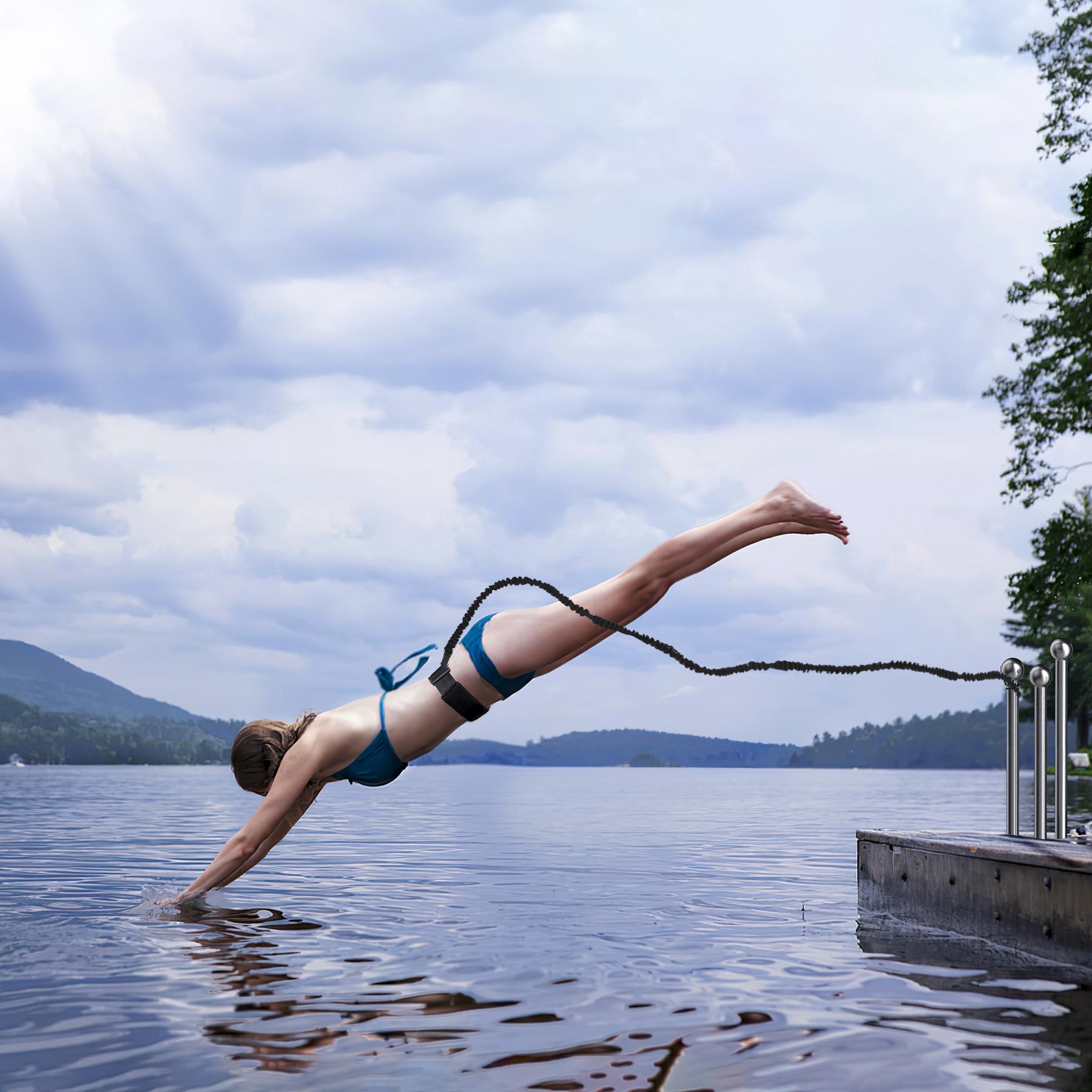 Swimming Training Belt 4M Swimming Tether Swim in Place Harness Stationary Swimming Aquatic Resistance Belt Exercise Neoprene Workout Cardio Swimming Training Belt 4M Swimming Tether Swim in Place Harness Stationary Swimming Aquatic Resistance Belt Exercise Neoprene Workout Cardio