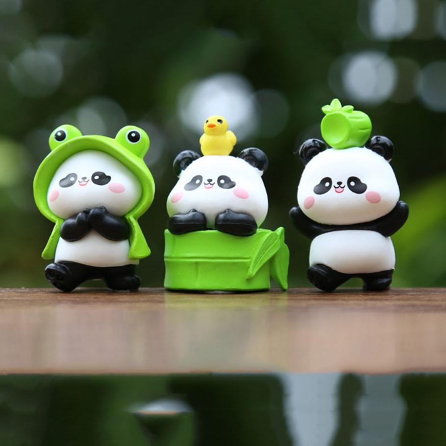 New Panda Plush Toy Set, Healing Desk Decor, Creative Office Trendy Cute Pet, Handmade Birthday Gift, Unique Collectible Figure