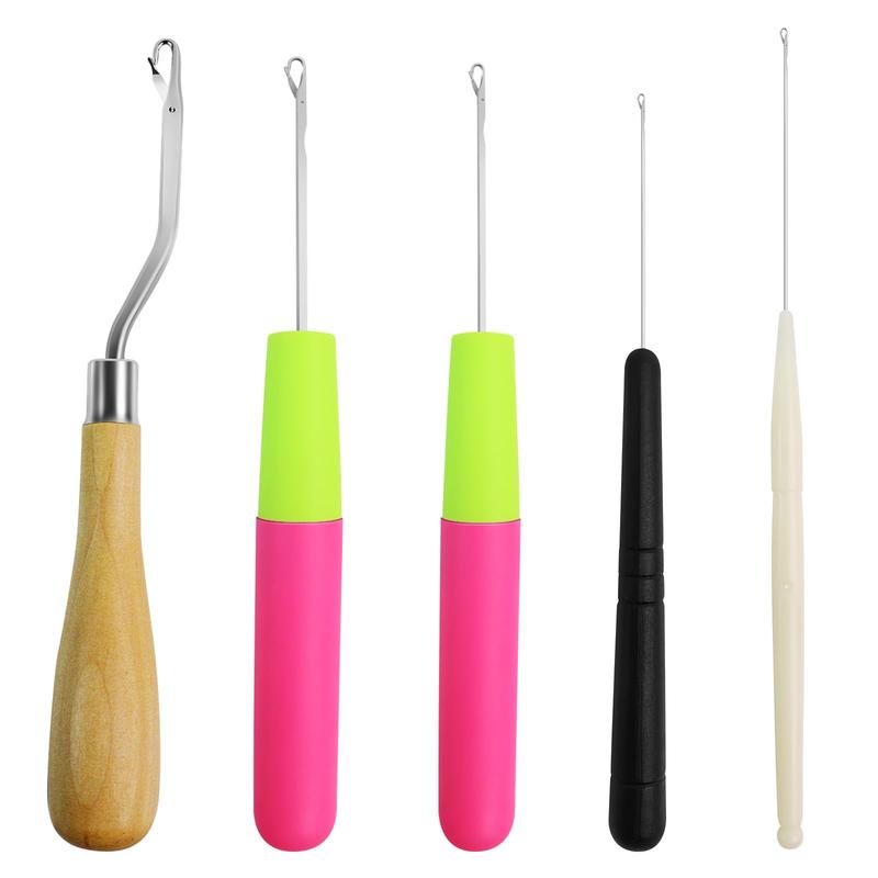 QVR BEN Hook Tool, Latch Hook Crochet Needle for Micro Braids, Hair Extension, Feather and Carpet