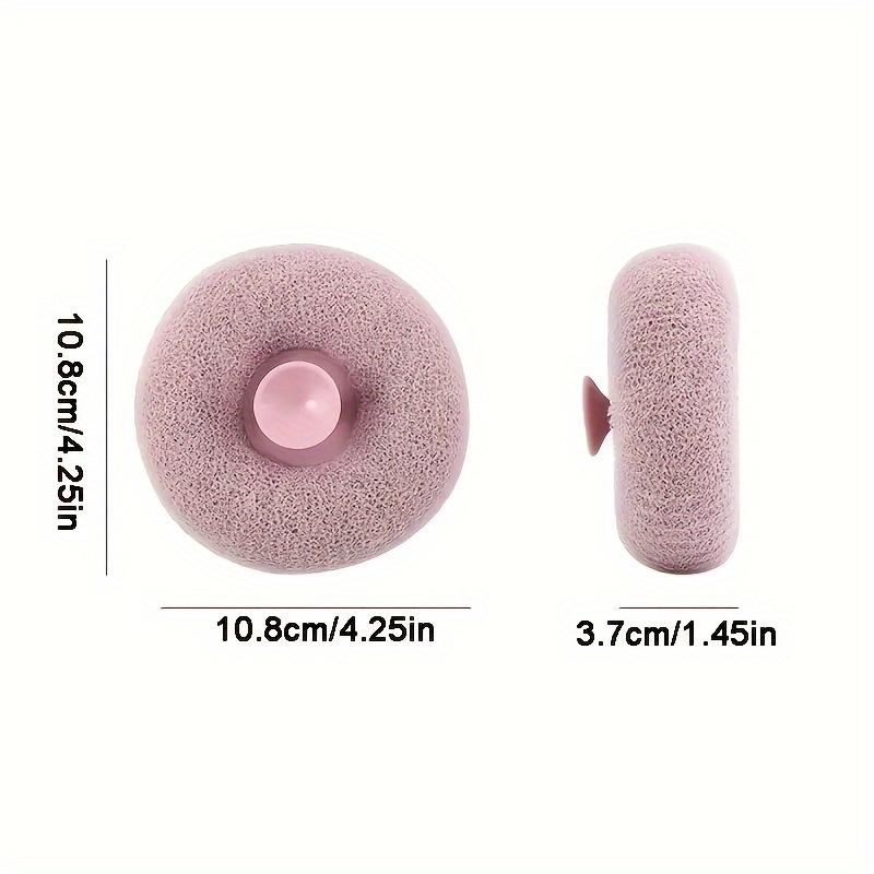 Luxury 5-Piece Massage Bath Sponge Ball Set with Suction Cup - Exfoliating Sponge Ball Shower Accessories for Soft Skin - Floral Design for Relaxing Bath