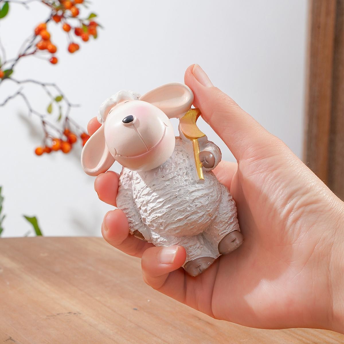 Cute Resin Ramadan Decoration, Star Wand Holder Moon Ornament, Festive Window Display, Eid Al-Fitr Gift for Home Party Meeting, Cute Cartoon Figurine