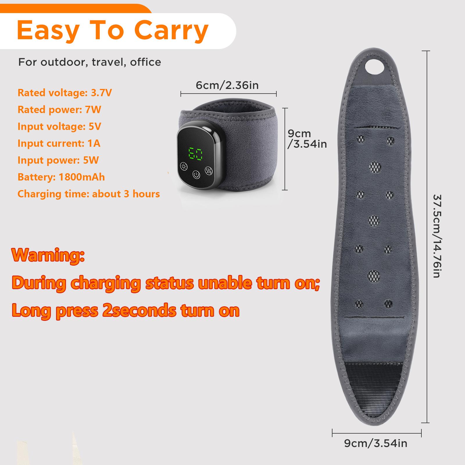 Heated Wrist Wrap 5 Heat Settings & 3 Vibration Modes, Wrist Massager for Left/right Hand Use for Carpal Tunnel, USB Rechargeable Massagers Heated Wrist Wrap 5 Heat Settings & 3 Vibration Modes, Wrist Massager for Left/right Hand Use for Carpal Tunnel, USB Rechargeable Massagers